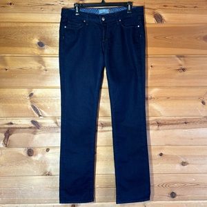 Paige 31 Blue Heights low rise, skinny leg, dark denim jeans